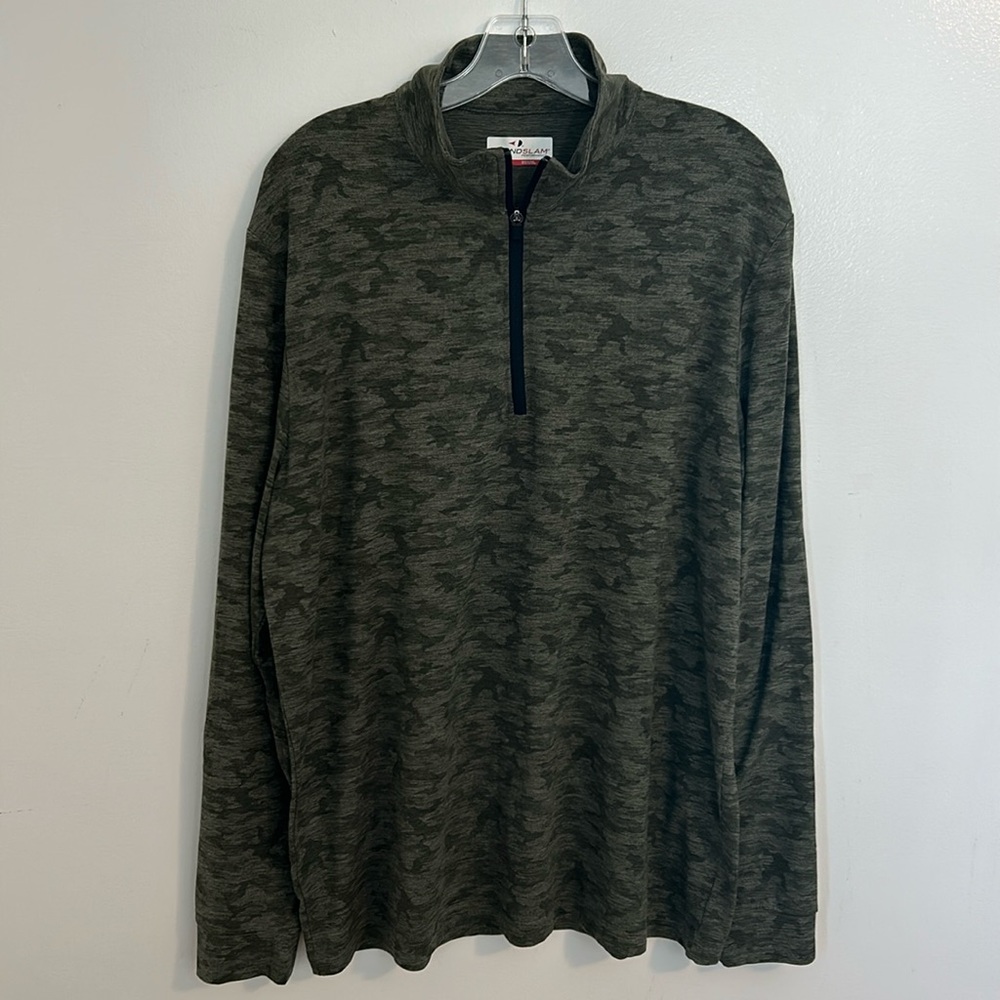Grand Slam Camouflage quarter Zip Golf Pullover base layer size Large